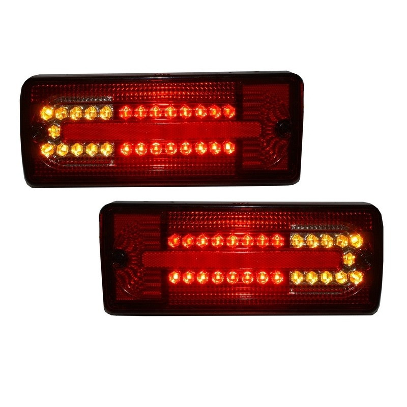 Pilotos Traseros Full Led Para Mercedes Clase G W463 Transparentes