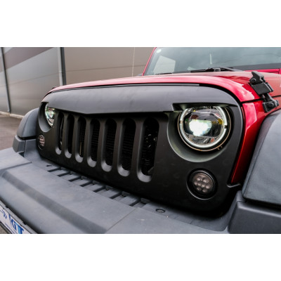 Rejilla central para JEEP Wrangler / Rubicon JK 2007-2017 Look Angry Bird Negro mate