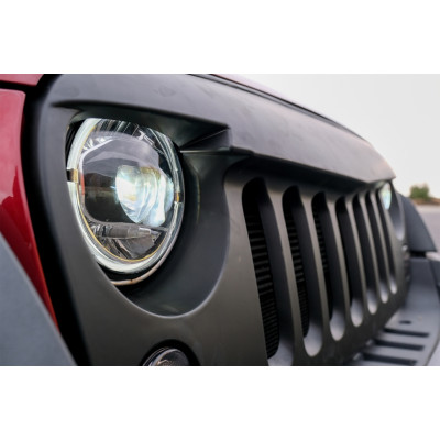 Rejilla central para JEEP Wrangler / Rubicon JK 2007-2017 Look Angry Bird Negro mate