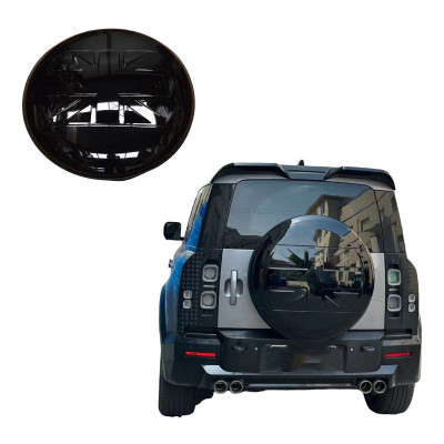 Funda para rueda de repuesto Land Rover Defender L663 +2020 Negra Brillo