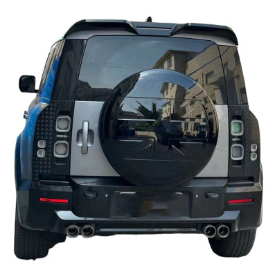Funda para rueda de repuesto Land Rover Defender L663 +2020 Negra Brillo