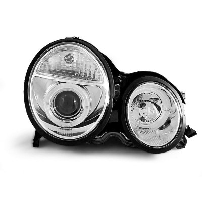 Faros delanteros Angel Eyes Cromados Mercedes Clase E W210 1999-2002