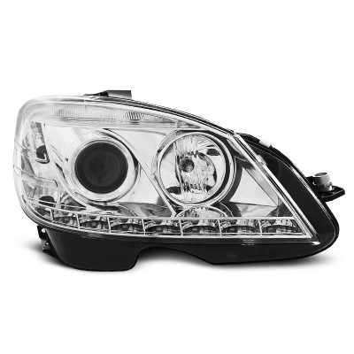 Faros delanteros Daylight Cromados para Mercedes-Benz Clase C W204 2007-2011