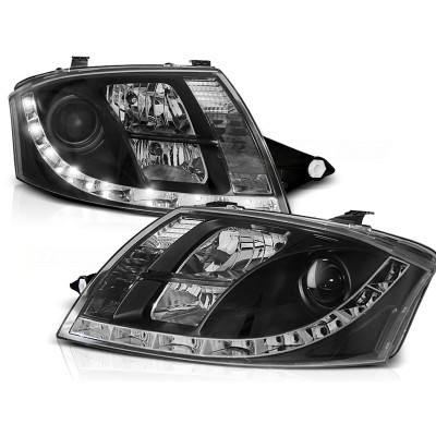 Faros Delanteros Daylight Fondo Negro para Audi TT 1999-2006