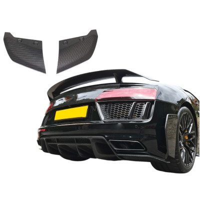 Extensiones de difusor trasero Audi R8 MK2 2016-2018 Fibra de Carbono