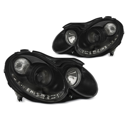 Faros Daylight para Mercedes CLK W209 2003-2010 Negros